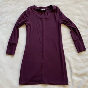Purple Long Sleeve Dress